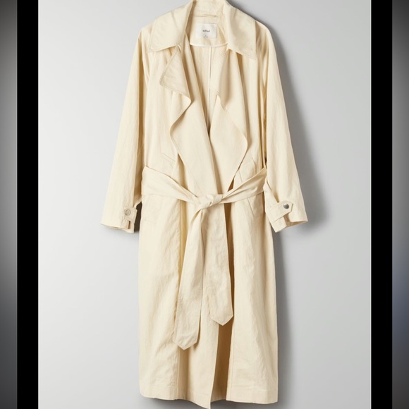 Aritzia Wilfred Phase tie cream
sports trench coat Large - Picture 2 of 11